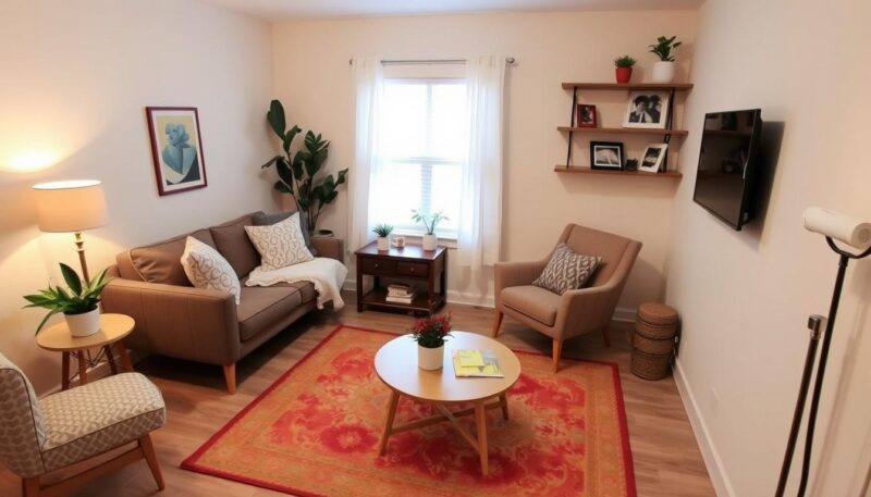 small living room furniture placement